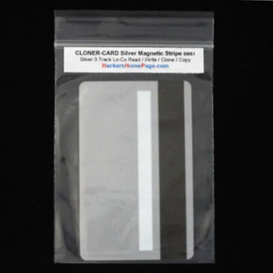 Silver Magnetic Stripe Cards Credit Card ID Type Clone / Copy / Read / Write - Afbeelding 1 van 3