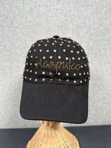 Vintage 90s Acapulco Sequin Black Hat Ladies Retro Beaded Bydip Adjustable - Picture 1 of 13