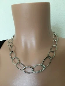 Silpada Hammered Sterling Silver Link Necklace    19"    N1667 - Picture 1 of 2