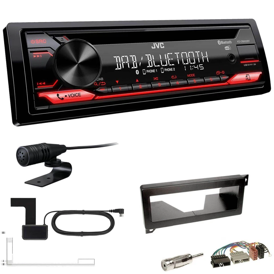 JVC KD-DB622BT DAB inkl Antenne Bluetooth USB Set für Dodge Viper 1992-2002 - Bild 1 von 4