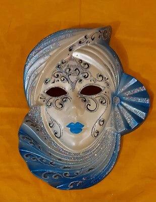 Venetian Mask Hand Painted Cream White and Gold Made In Venice Italy(Brand New) - Image 1 of 4