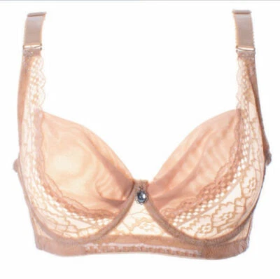 Luxury Women Embroidery Lace Breathable Push Up Bra Underwire Thin Bra 34 36-44 - Image 1 of 4