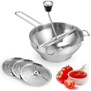 Manual Stainless Steel With 3 Discs - Best Rotary Food Mills For Tomato Sauce - Picture 1 of 14