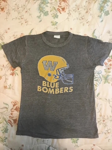 WINNIPEG BLUE BOMBERS Super RARE Vintage SHIRT Jersey CFL Football Cover