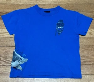 Vtg 90s Y2K Great White Shark Wraparound Giant Tag T-Shirt Youth Size 7 - Picture 1 of 7