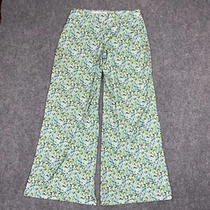 Lolly Wolly Doodle Pants Womens Size XL Green Pull On Wide Leg Casual Bohemian - Picture 1 of 10