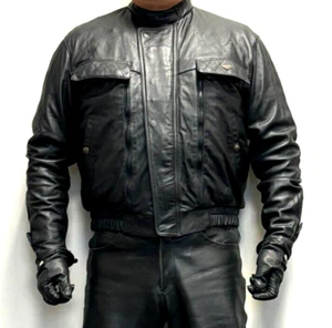 Firstgear Scout Pilot Black Leather Jacket Size 48 - Picture 1 of 12