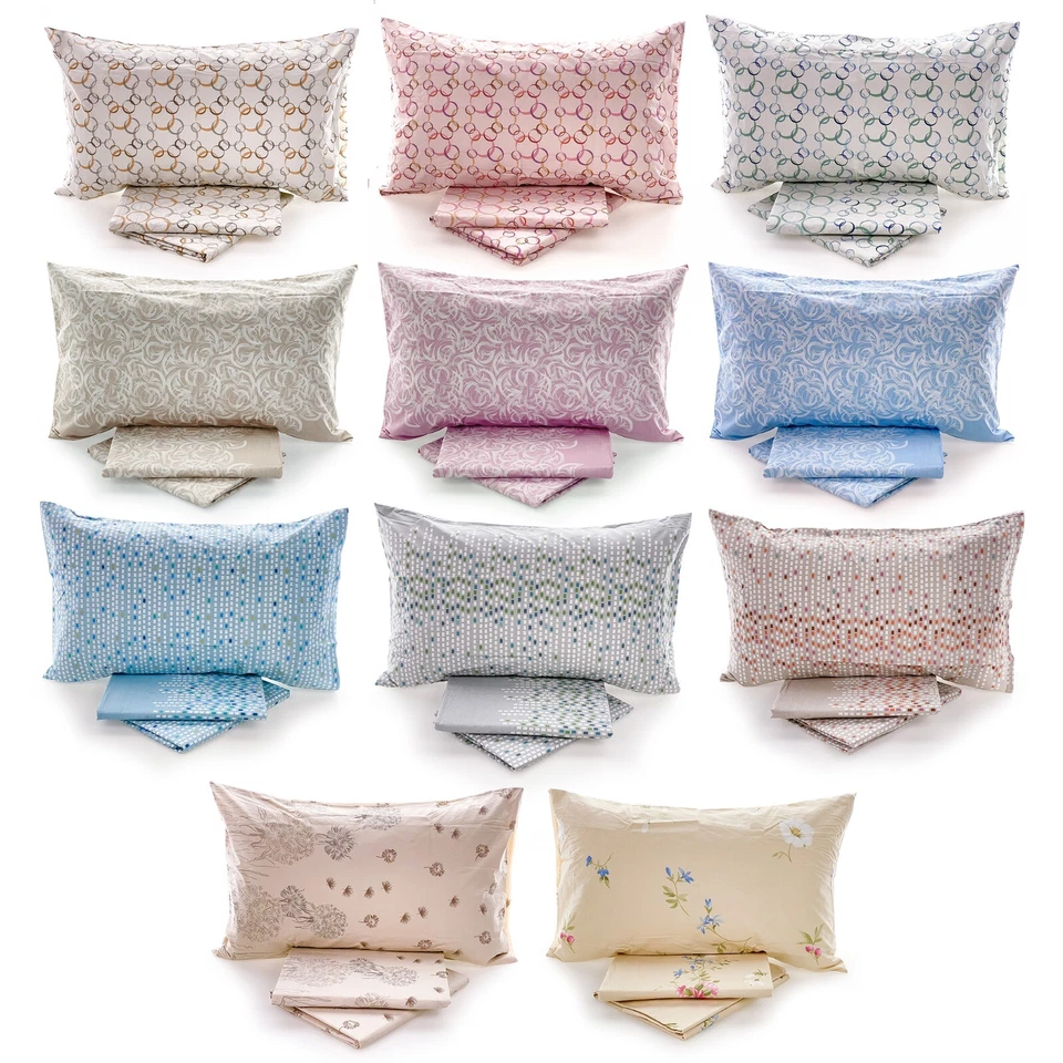 Lenzuola Caleffi Matrimoniale Fantasia Completo Letto 2 piazze puro cotone 100% - Immagine 1 di 2