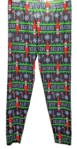 Elf on the Shelf Leggings Pajama Bottoms S/M Stretchy Elastic Waist EUC - Picture 1 of 3
