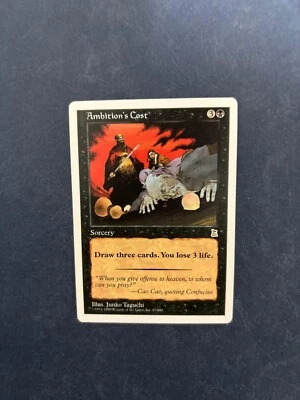 MTG PORTAL THREE KINGDOMS AMBITION'S COST P3K RARE ENGLISH SORCERY BLACK - Image 1 of 4