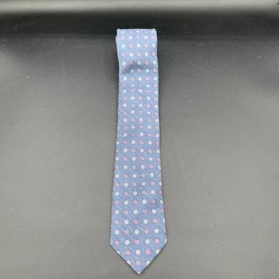 Tommy Hilfiger Corbata AZUL CON FLORES ROSAS Y PLATEADAS ENVÍO GRATUITO Foto 1 de 4