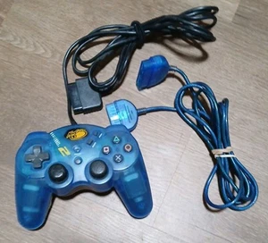 Mad Catz Dual Force + cavo di prolunga 6 piedi PlayStation 2 PS2 blu trasparente testato - Foto 1 di 6