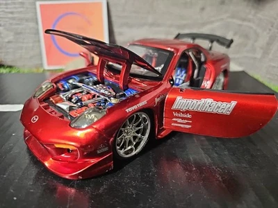 Jada Import Racer Rare Red Mazda RX-7 1:24 Scale Diecast Car NO BOX - Image 1 of 4