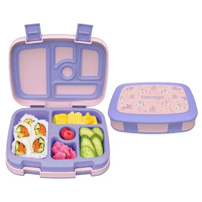 Bentgo Kids' Prints Leak-proof, 5 Compartment Bento-Style Lunch Box