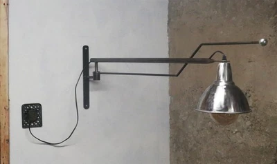 Applique murale articulée industrielle – Lampe potence métal –vintage loft - Photo 1/4