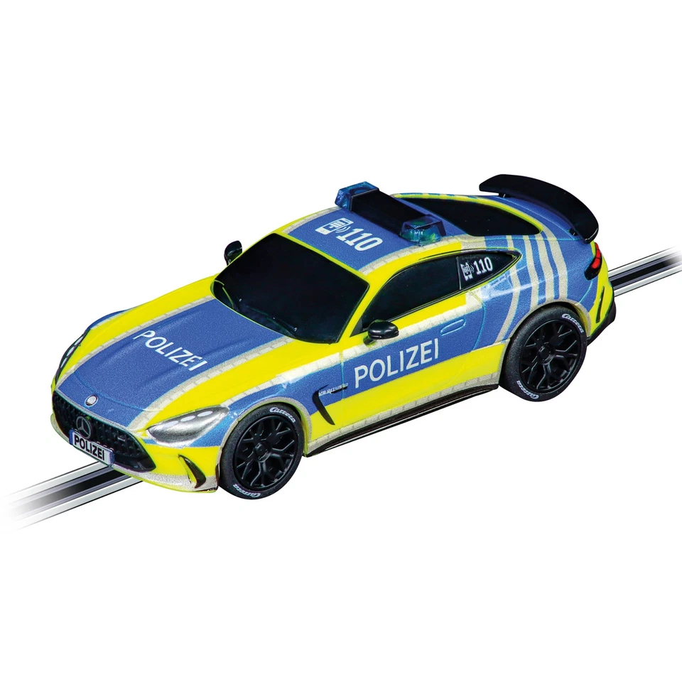 Carrera GO!!! / GO!!! Plus Auto AMG Mercedes GT Polizei 64254 Rennbahn Fahrzeug - Bild 1 von 1