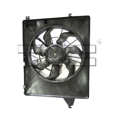 Ventilador de refrigeración de radiador y condensador para 13-18 Hyundai Santa Fe/14-15 Kia Sorento Foto 1 de 4