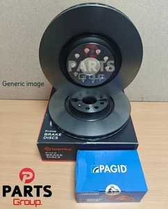 FOR AUDI A5 CONVERTIBLE 40 TDI 2016+ BREMBO FRONT DISCS 318MM PAGID PADS SENSOR - Picture 1 of 1