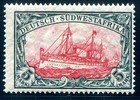 DEUTSCHE KOLONIEN DSWA 1906 32Ab * HÖCHSTWERT 5MK KAISERYACHT (08501