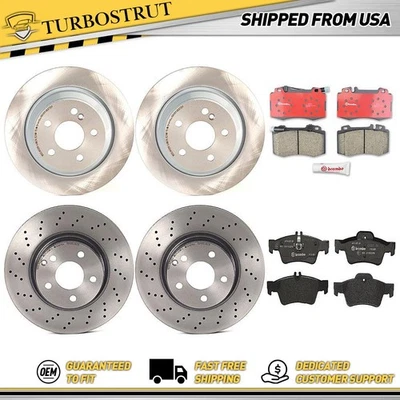 OE 布雷博前后制动转子垫套件适用于梅赛德斯-奔驰 CL500 2003-2006 — 第 1/4 张图片