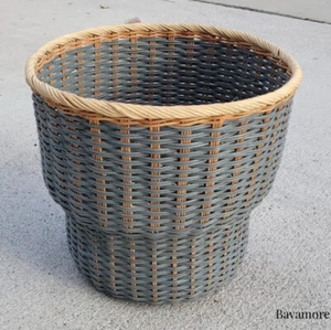 IKEA STENBÄR Large Plant Pot, Rattan Gray,  12½" x 13¾" 003.432.44 - Picture 1 of 5