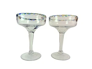 Set 2 bicchieri Margarita soffiati a mano fine giornata - Foto 1 di 6