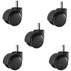 1X(5Pcs 2Inch Black Office Chair Wheels Replacement- Office Chair Casters Heavy