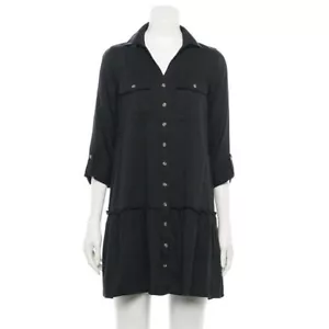 Juniors' So Oversized Flounce Utility Dress, Size: XS NWT 1000000741 - Picture 1 of 1