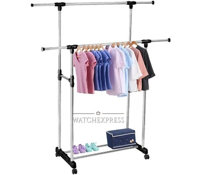 Appendiabiti Regolabile 72-130 cm Estensibile, Design Moderno, Salvaspazio - Immagine 1 di 4