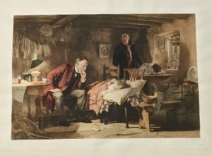 Luke Fildes THE DOCTOR Large Hand Colored Photogravure Goupil - Picture 1 of 9