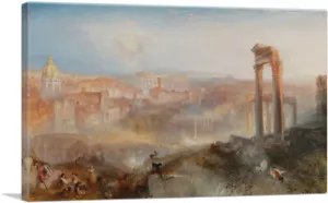 ARTCANVAS Modern Rome - Campo Vaccino Leinwand Kunstdruck von J. M. W. Turner - Bild 1 von 11