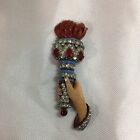 Vintage Staret Lady Liberty Torch And Hand Brooch