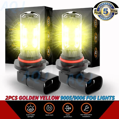 9005 Yellow LED Daytime Running DRL Bulbs For 08-15 Honda Pilot Accord Civic Foto 1 de 4