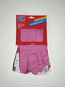 Brillo Basics Long Reusable Latex Gloves Pink! - Picture 1 of 2