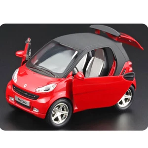 1:24 Smart ForTwo Model Toy Car Diecast Toy Vehicle Pull Back Light Sound Red - Picture 1 of 12