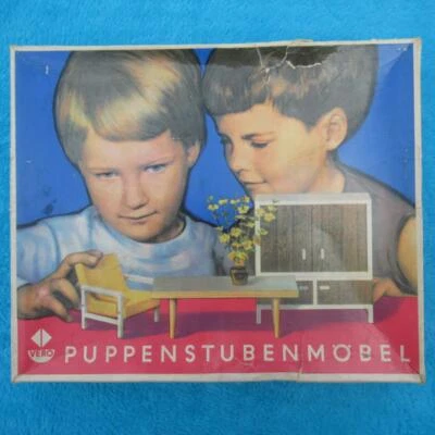 VERO PUPPENSTUBENMÖBEL - NUR LEERE VERPACKUNG - DDR - OVP  - Bild 1 von 4