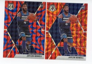 Lote de 2 tarjetas 2019-20 Panini Mosaic Jaylen Nowell azul reactivo naranja radiocontrol - Imagen 1 de 1