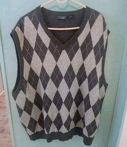 Saddlebred Vest Adult 3XLT Tall Man Argyle Diamond Golf Sweater Outerwear Mens - Picture 1 of 4