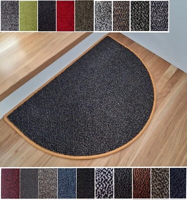 Schmutzfangmatte halbrund Halbmond Türmatte mit Kettelkante ca. 80 x 54 cm - Bild 1 von 4