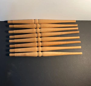 Cherry Spindles, Vintage Turned Hardwood Spindles. "NOS" Sold by Set Of 4 - Picture 1 of 4