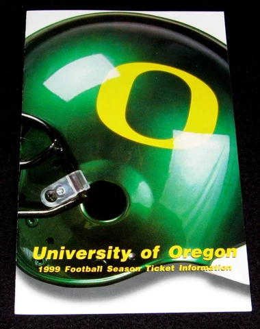 OREGON DUCKS 1999 FOOTBALL SEASON TICKET BOOKLET AUTZEN STADIUM INFO & SCHEDULE Cover