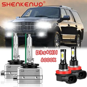 For Lincoln Navigator 2007-2017 - Xenon HID Headlight HI/LO & LED Fog Light 4PCS - Picture 1 of 12