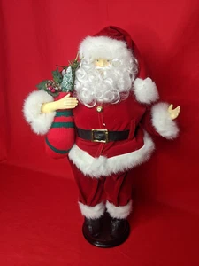 Santa Holding a Christmas Stocking 18" High - Picture 1 of 4