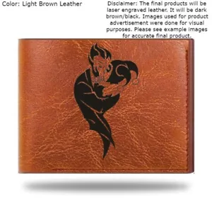 Custom Engraved JOKER & HARLEY QUINN Leather Bifold Wallet - 3 Color Choices - Picture 1 of 11
