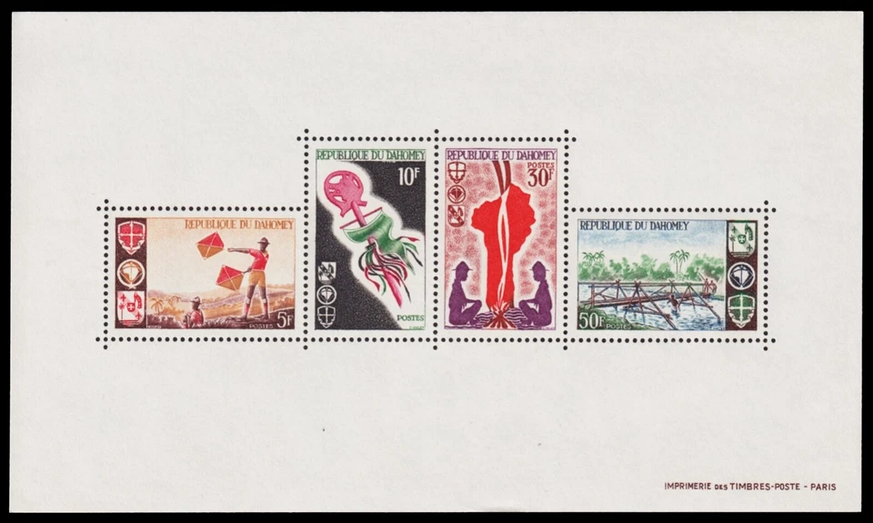 Dahomey Scott 225a Souvenir Sheet (1966) Mint NH VF C - Image 1 of 1