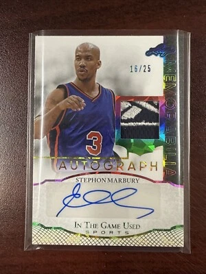 2024 Leaf In The Game Used Stephon Marbury Patch Auto- Reebok Patch 16/25 - Image 1 of 4