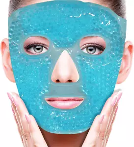 Cold Face Eye Mask Ice Pack Reduce Face Puff, Dark Circles, Gel Beads Hot Heat C - Picture 1 of 9