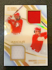 SHOHEI OHTANI / JO ADELL 🔥 DUAL PLAYER WORN PATCH - GOLD #/25 🔥 21 IMMACULATE
