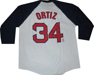 Boston Red Sox David Ortiz Long 3/4 Raglan Sleeve Raglan Shirt New tags - Picture 1 of 4