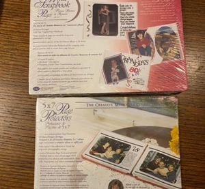 Creative Memories 5 X 7 Scrapbook Pages White 10 Pages and Page Protectors NEW - Picture 1 of 4